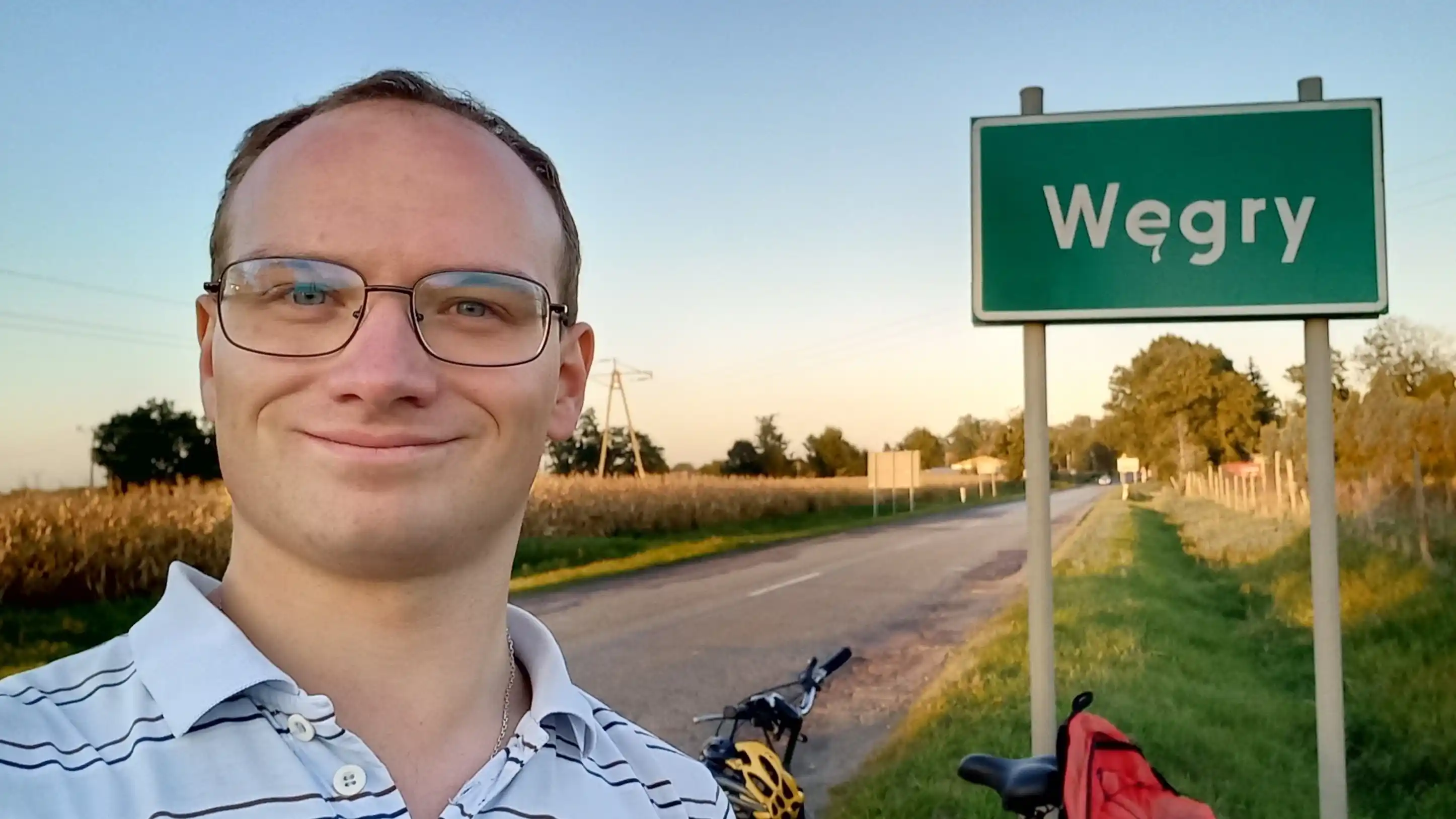 Wyprawa rowerowa - tabliczka Węgry